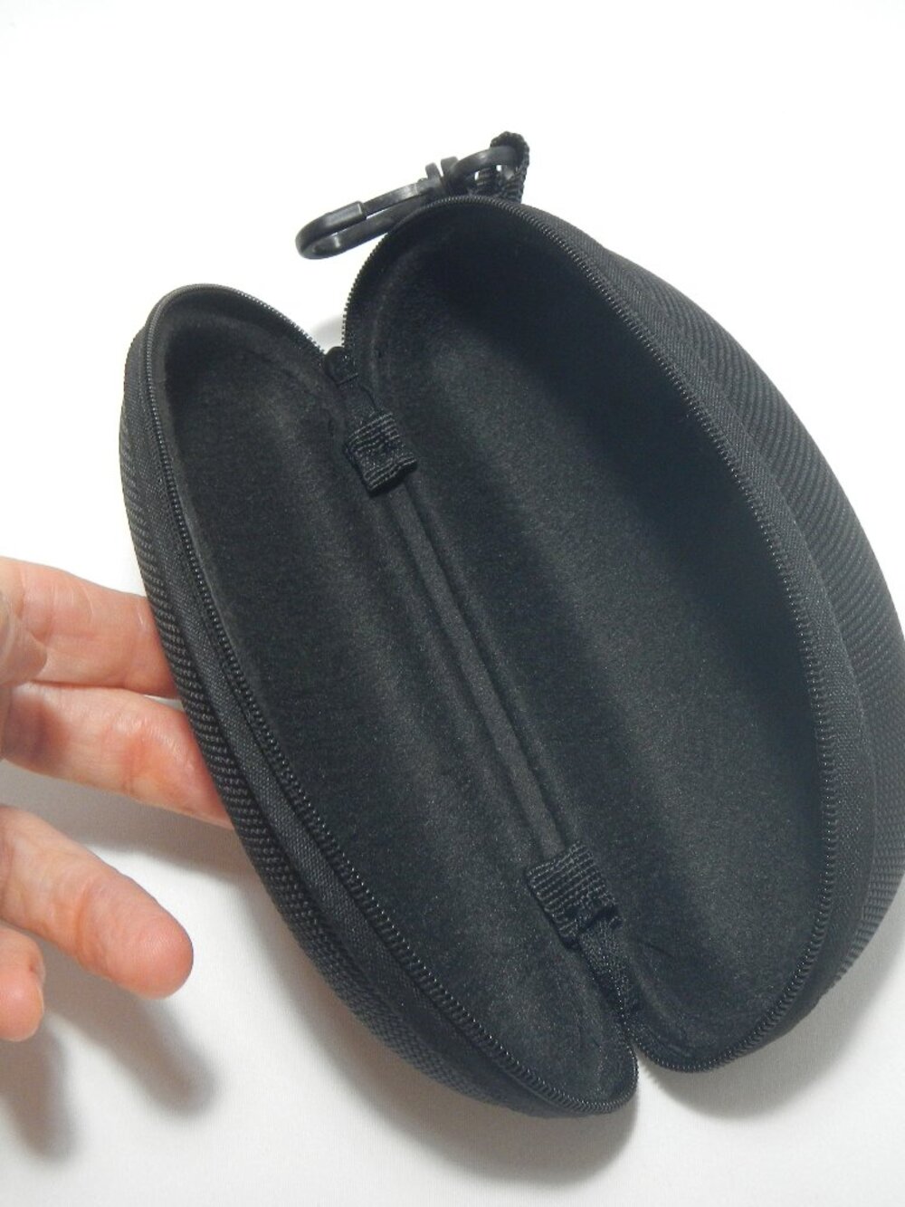 Unbranded black ballistic nylon glasses Case Sunglass hard clamshell NEW